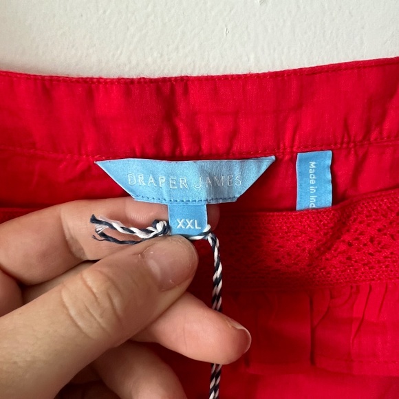 Draper James Red Tie Waist Peasant Dress NWT size XXL - Picture 5 of 16